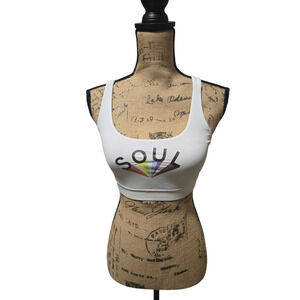 Soul cycle x Lululemon white racerback sports bra, size 4
